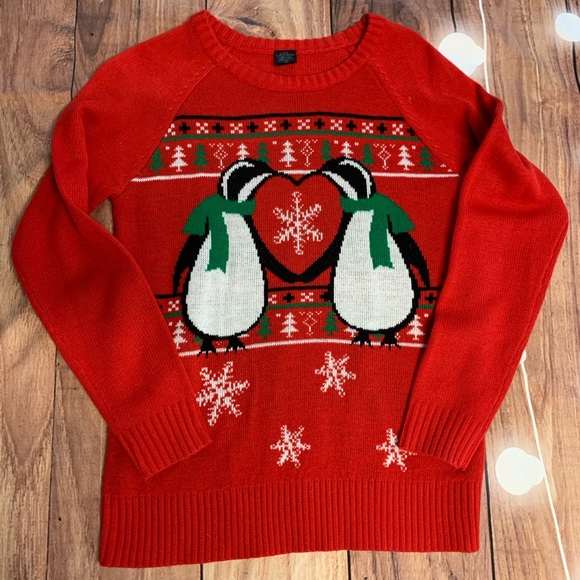 Lol Vintage Red Penguin Sweater 